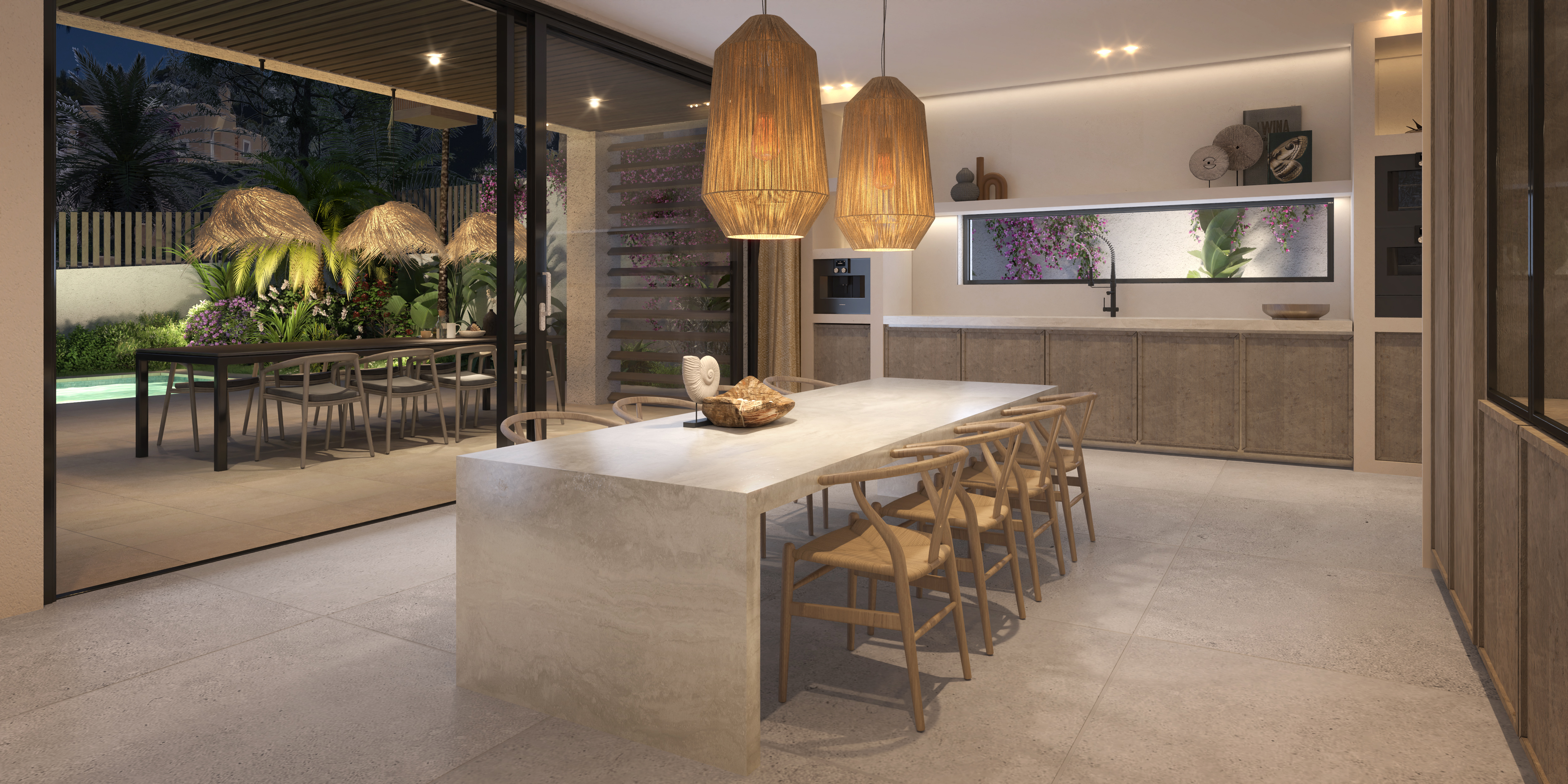 Resa Estates plot 1can Furnet renders modern villa Ibiza 1 kitchen .jpg